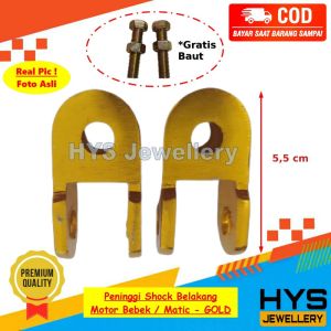 [COD] Peninggi Shock Belakang Matic Metic Metik Bebek Honda Yamaha Suzuki Xride Supra Beat Mio Dll Pangkon Bentuk U - Naik 3 CM