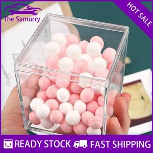 Samurry ✨Hot Sale✨ Rõ ràng Acrylic vuông Cube hộp có nắp đậy bền Kẹo hộp nhiều sử dụng trong suốt trường hợp tổ chức container