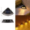 Lampu Solar Tangga Tahan Air LED Step Light Outdoor Waterproof Solar Powered For Garden Fence Deck Lighting. 