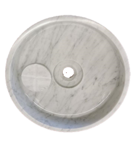 Polished Bathroom Countertop Wash Basin Carrara White Marble Stone Sinks