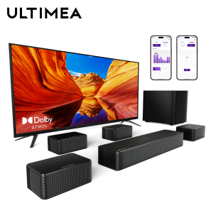 ULTIMEA ซาวด์บาร์ Dolby 7.1ch โฮมเธียเตอร์ 460W ลำโพงโทรทัศน์ ซาวด์บาร์ซับวูฟเฟอร์ เสียงรอบทิศทาง การควบคุมแอป