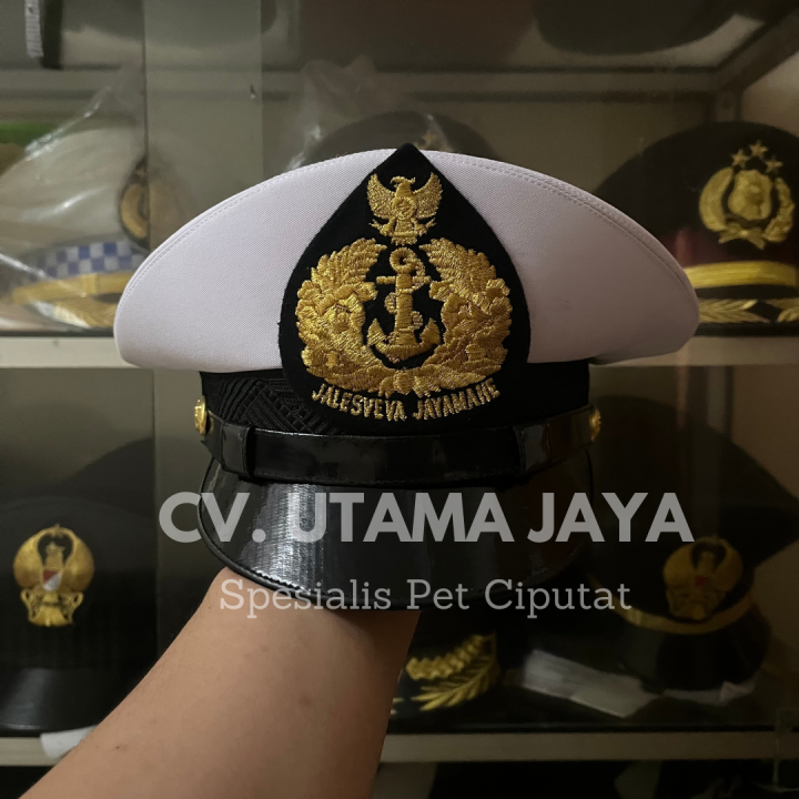 Topi Pet PAMA TNI AL Tamtama Bintara PAMA PAMEN PATI Perwira Pertama ...