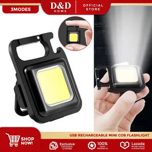 D&D Home Mini Led COB KEYCHAIN FLASHLIGHT Rechargeable Multi-function Portable Light