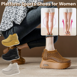 【Increase Height by 8cm】Platform Sports Shoes for Women Thick Bottom Casual Rubber Dad Shoes Breathable Sneakers