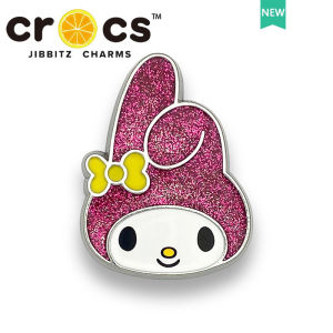 Jibbitz  charm หัวเข็มขัดรองเท้า โลหะ น่ารัก การ์ตูน Melody Kuromi โลหะผสม แฟชั่น รู อุปกรณ์เสริมรองเท้า จิ๊บบิท ตัวติดรองเท้า