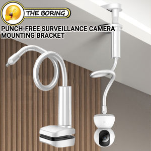 CCTV Camera Punch-free Bracket Thicken Wall Hanging Table Stand Bending Extension Stand Clip Holder 80cm / 110cm