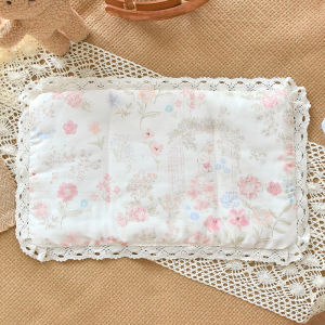New Cotton bé gối phẳng mềm trẻ sơ sinh gối bảo vệ đầu trẻ sơ sinh chống khạc nhổ đệm Khăn thoáng khí