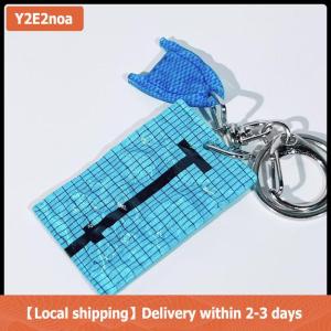 【Local shipping】 1Pcs Swimming Hat Car Key Ring Creative Swimming Pool Wavy Keychain Decoration Bag Pendant Swimmers Gift