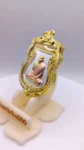 K977 เหรียญ เสมาใหญ่ หลวงพ่อรวย วัดตะโก อยุธยา ปี 55 เนื้อ สามกษัตริย์ 3K เลี่ยม กรอบพระ ทองไมครอน ขนาด 3.2x5.2 cm. วัตถุมงคล ปลุกเสกแล้ว พร้อมส่ง