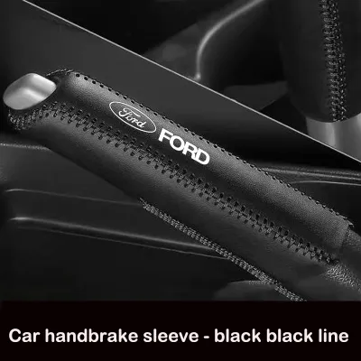 Leather Handbrake Cover Auto Interior Accessories Handle Sleeve Head Manual Gear Shift Knob Cover suitable for Ford Focus Transit Edge Ecosport Fiesta Ranger Mondeo Ranger Wildtrak