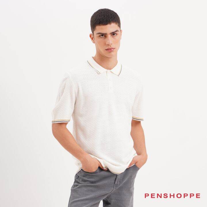 Penshoppe plain 2024 white shirt