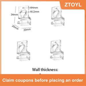 【ZTOYL】 4pcs 6mm 8mm 10mm Fish Tank Acrylic Clip Aquarium nắp che hỗ trợ chủ Bracket Kẹp đứng Aquarium cung cấp