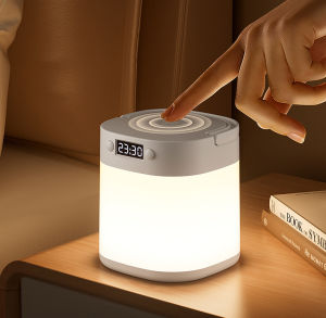 ไฟตะเกียงแค้มปิ้งไฟแคมป์ปิ้ง 20ชั่วโมง ย้อนยุค โคมไฟข้างเตียง แสดงเวลา มันสว่างเมื่อคุณสัมผัส โคมไฟตั้งแคมป์ แบตเตอรี่ใช้งานได้นาน20ชั่วโมง Type-C โคมไฟ LED แบบพกพา หรี่แสงได้3ระดับ สำหรับการตั้งแคมป์ ดูแลทารก ปกป้องดวงตา