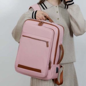 CUTE CLIP Multi-pocket Laptop Backpack Large Capacity Anti-splash Water Business Rucksack Shoulder Pack Lightweight Expandable Luggage Backpack Commute