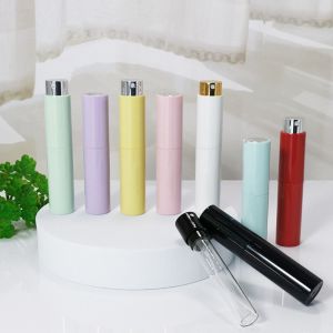 COMEMECO รีฟิล ขวดน้ำหอมขนาดเล็ก 10มล. แบบพกพาได้ ขวดสเปรย์หมุน แอลกอฮอล์น้ำมันหอมระเหย ภาชนะบรรจุเครื่องสำอางที่ว่างเปล่า