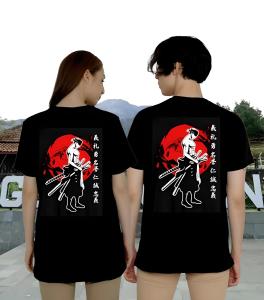 Azzahra Kaos Couple Kembar Pasangan Motif Samurai Jepang 47ribu dapat 2pcs