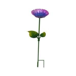 MYHAUL Large Capacity Flower Shaped Bird Bath Convenient Durable Bird Bathtub Garden Decor Iron Bird Water Bowl Courtyard