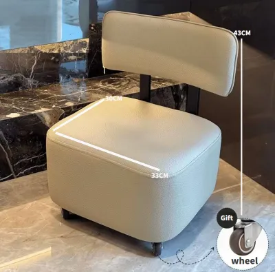 Living room swivel chair home pulley low stool back chair mobile sofa simple style stool