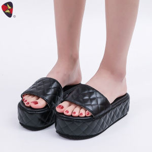 Katerina fashion Korean Plain Wedge Sandals Slippers For Women #R-038