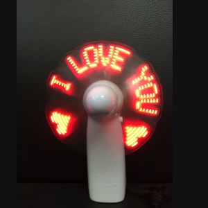 Handheld Fan Electric Fan Express Your Love LED Confession Fan