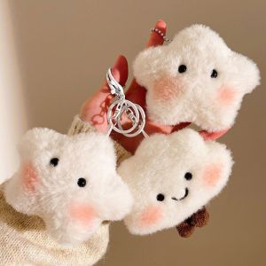 Creative Smile Cloud & Star Plush Doll Charm Exquisite Bag Keychain Pendant Phone Chain Friend Gift