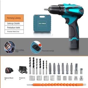 【Promo】Bor Listrik / Mesin Bor Cordless /bor cordless impact drill / Bor dampak- ksesoris bor cordless for Bor Baterai 12vh