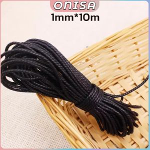 10m Leather Line Waxed Cord Necklace Rope Braided Thread String Strap For Making Bracelet Supplies