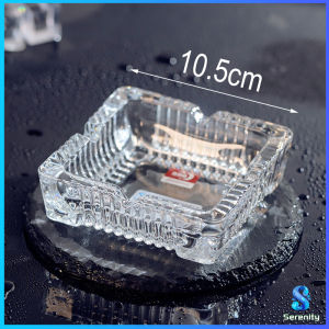 Serenity ที่เขี่ยบุหรี่ แบบสี่เหลี่ยม และ แบบกลม แก้วสีใส ที่ทิ้งก้นบุหรี่ Ashtray