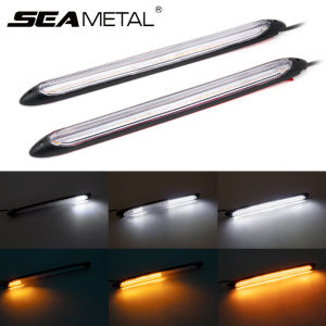 [1 cặp ]12V LED Xe Đèn Chạy Ban Ngày DRL Đèn Báo Rẽ Dải Linh HoạtPhổ thông cho xe hơi
