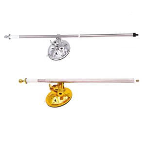 304 Stainless Steel Telescoping Flag Poles ABS Suction Base Without Drill Installation For Trucks Boats RVs