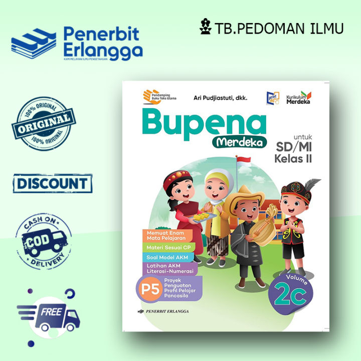 Bupena Merdeka Kelas 2 SD 2C Erlangga | Lazada Indonesia