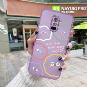 Yiเว็สเคสสำหรับ Samsung Galaxy A6 Plus 2018เคสโทรศัพท์ที่มีการออกแบบใหม่บางเคสการ์ตูนลายคำโชคดีกันกระแทกขอบสี่เหลี่ยมเคสนิ่มเคสซิลิโคนคลุมทั้งหมดเคสป้องกันกล้องตานางฟ้า
