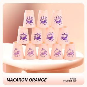 ถ้วยซ้อนเร็วมาการอง สำหรับการแข่งขันในโรงเรียนอนุบาล ของเล่นถ้วยซ้อนบินสำหรับเด็ก