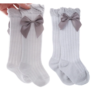 Princess Baby Girls Knee High Socks Toddler Infants Bowknot Breathable Mesh Dress High Tube Long Stockings