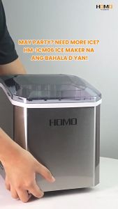HOMO Stainless Steel Automatic Ice Maker Household Machine Portable Fast Ice Maker 12KG/24H