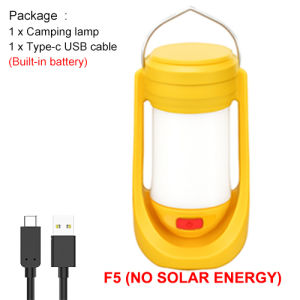 Asafee F5 50-150 Lumens Super Bright Portable Outdoor Camping Lantern Resistant Multifunctional IPX4 Waterproof Built-in Battery Rechargeable Lamp With Metal Hook Battery Percentage Display LED Flashlight