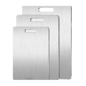 304 Stainless Steel Cutting Board for Kitchen Use Household Chopping Board Kneading Board Dough Cutting Board Food Preparation Board Easy Clean Surface