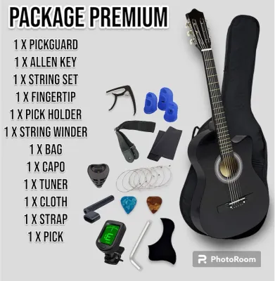 GITAR AKUSTIK 38 INCI – PAKEJ PEMULA / ASAS / PREMIUM