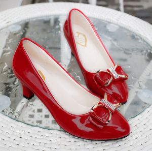 Free Shipping Korean-Style WomenS Round-Toe Low-Heel Shoes Shallow-Cut Mid-Heel Bow-Knot Loafers Chunky-Heel WomenS Work Shoes WomenS Shoes WomenS Footwear.