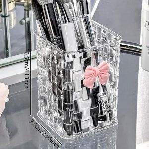 Desktop Pencil Pot Makeup Brush Holder Student Stationery Storage Container Box Desk Organizer