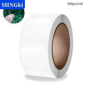 [COD] 🔥🔥🔥SHNGki 500 cái cuộn Vòng dán trong suốt niêm phong rõ ràng nhãn decal trang trí cho kẹo Cookie Biscuit tráng miệng túi