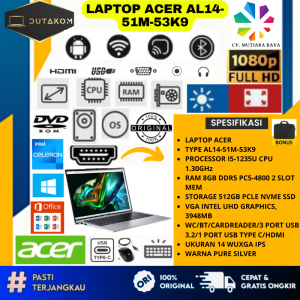 LAPTOP ACER AL14-51M-53K9