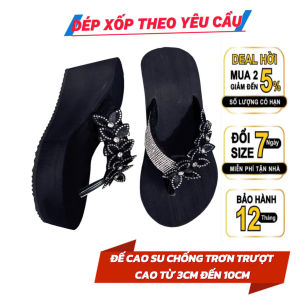 Dép xốp xỏ ngón quai kẹp nữ đính đá đế cao su cứng chống trơn trượt cao thấp đa dạng siêu nhẹ êm ái chắc chắn thời trang