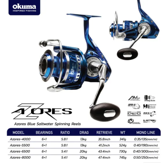 Okuma Azores Spinning Reel 5500*รอกสปินนิ่ง - 7 SEAS PROSHOP