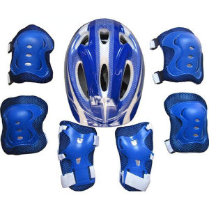 7Pcs Kids Protective Gear Set Adjustable Bike Helmet Knee Elbow Protection Kit for Roller Skate Bike Skateboard