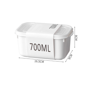 5pcs Fruit Meat Food Storage Box / 350ml-1600ml Japanese Style Refrigerator Organizer with Lid / Food Grade Sealed Fresh-keeping Storage Case / Kitchen Storage Container
