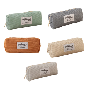 Pencil Bag Pen Case Lovely Shark Pencil Case Embroidery Pencil Pouch Makeup Bag School Office Supplies