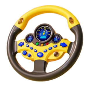 HOUCHU Funny Kids Steering Wheel Creative 360° Rotation Driving Simulator Toy Driving Car Toy Electric Light Sound Simulation Steering Wheel Toys Kids Toys