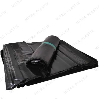 Plastik Polymailer 17x30 cm isi 100 pcs Packing Online Shop Hitam Silver Pink Kuning Ungu Biru Kantong Lem Seal Amplop 17 x 30