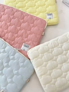 Keranixy Laptop Bag Embroidery Fluffy Soft Shockproof Protective Cover Cute Portable Storage Pouch Sarung Komputer